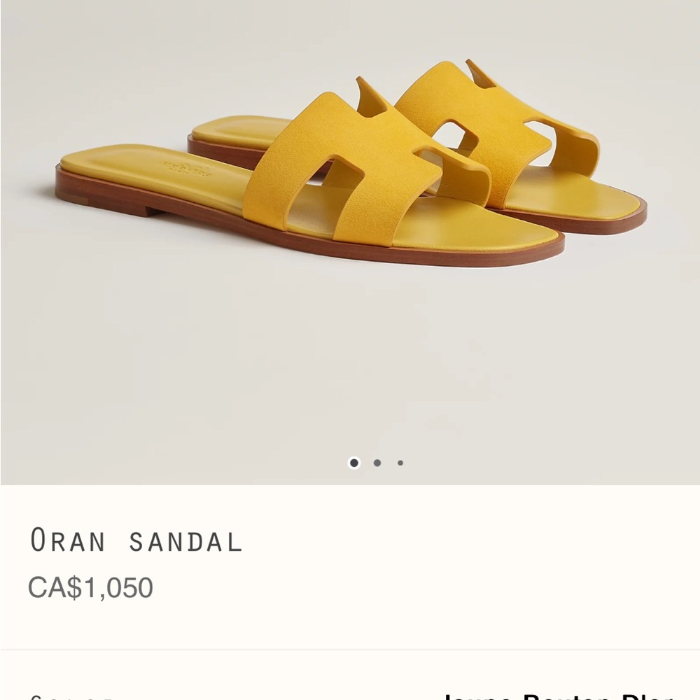 Hermes sandal 

ORAN SANDAL
Retail : CA$1,050.